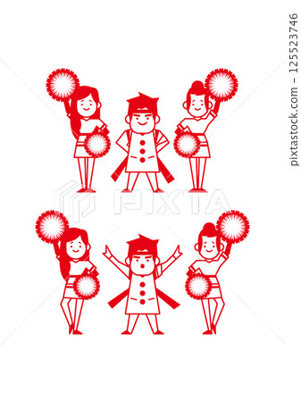 啦啦隊/線畫 啦啦隊/線畫 125523746