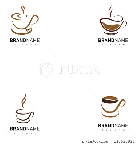 coffee cup logo design template 125523925
