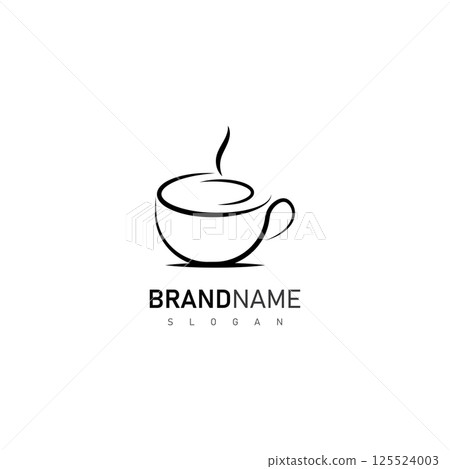coffee cup logo design template 125524003