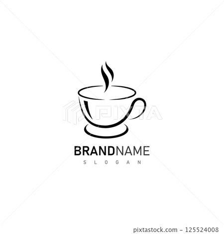 coffee cup logo design template 125524008