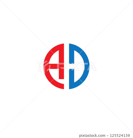 AD letter logo design vector template 125524139