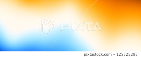 Calm beach gradient background. Abstract ocean coast concept. Smooth wavy sand seaside backdrop. Blur pastel light blue and yellow wave wallpaper. Soft summer sea shore gradient banner. Vector 125525283
