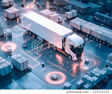 Image of an automated logistics center 125525291