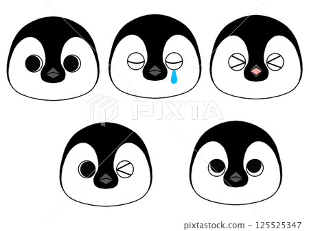 帝王企鵝寶寶5種表情套裝 帝王企鵝寶寶5種表情套裝 125525347