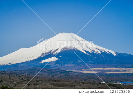 Lake Yamanaka and Mt. Fuji from Panorama Dai, Yamanashi Prefecture Lake Yamanaka and Mt. Fuji from Panorama Dai, Yamanashi Prefecture 125525866