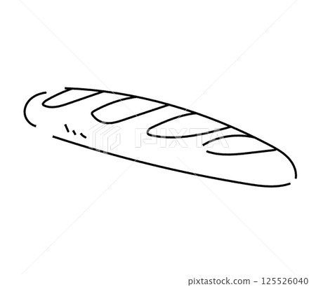 模擬風格的法國麵包插圖 125526040