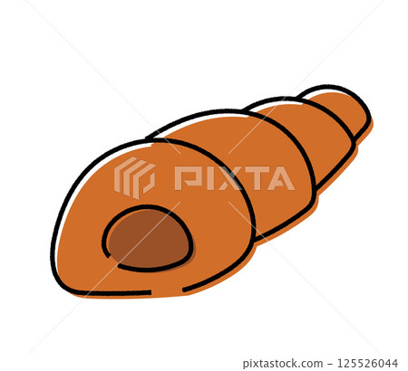 Analog-style chocolate cornet illustration Analog-style chocolate cornet illustration 125526044