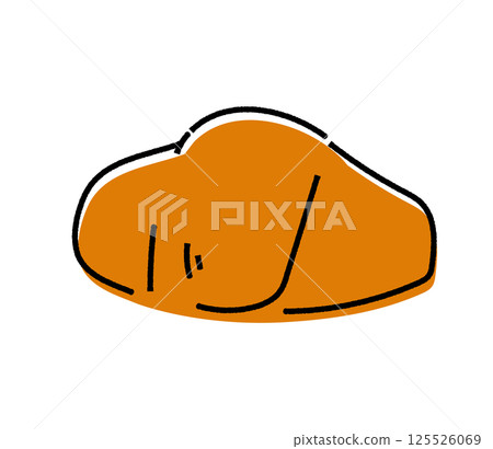 類比風格麵包卷插圖 125526069