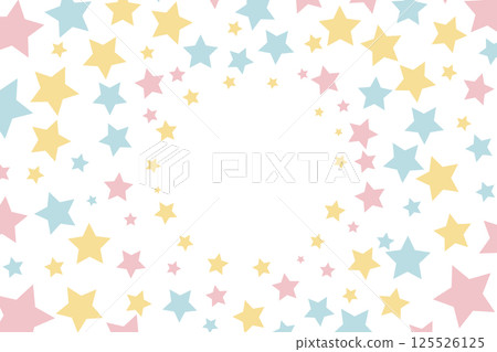 可愛的背景插圖與五顏六色的星星 125526125