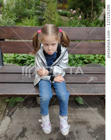 Offended child portrait 125526206