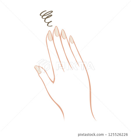 Illustration of fingers with pale nails 125526226