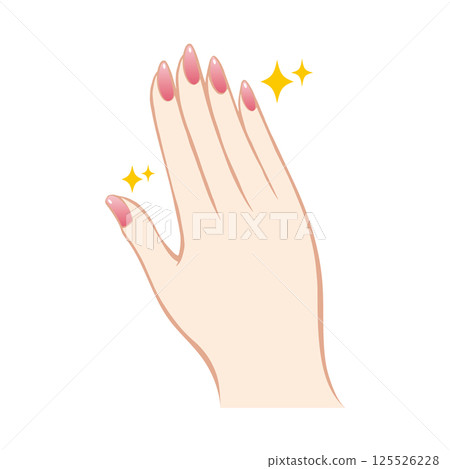 An illustration of beautiful nails and fingers with nail manicure 125526228