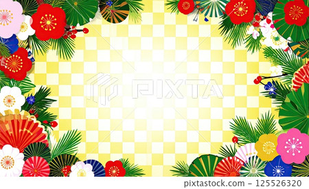 AI圖像:華麗的日式圖案背景 AI圖像:華麗的日式圖案背景 125526320