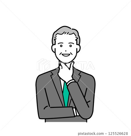 表情鮮明的經理50多歲的商人向量插圖素材 表情鮮明的經理50多歲的商人向量插圖素材 125526628