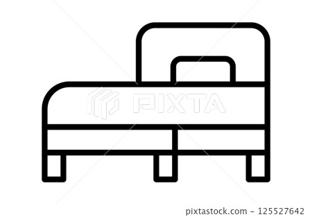 床簡單圖示向量插圖 125527642
