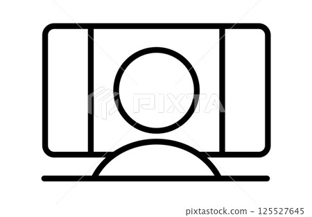 Simple icon of a sleeping person pictogram, vector illustration 125527645