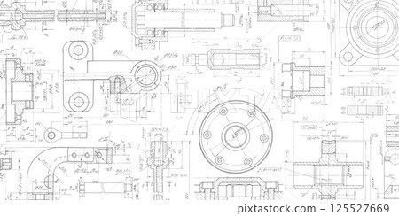 Technical drawing background .Mechanical Engineering drawing. Technical drawing background .Mechanical Engineering drawing. 125527669