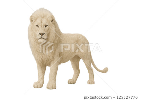 White lion background removed 125527776