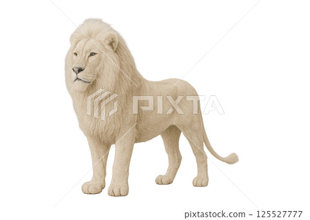White lion background removed 125527777