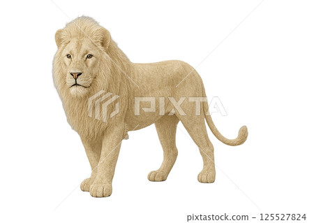 White lion background removed 125527824