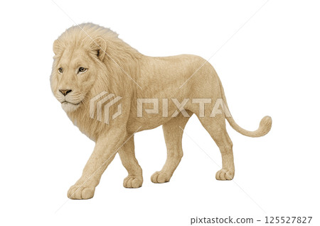 White lion background removed 125527827