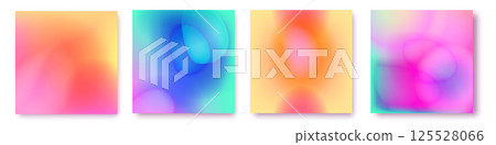 Abstract aura color gradients set on white 125528066