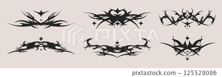 Neo tribal tattoo set 125528086