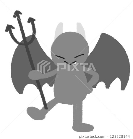 可愛又輕鬆的手繪魔鬼插畫 125528144