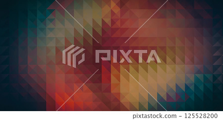Colorful triangles create an engaging abstract composition filled with depth, movement, and visual interest. 125528200