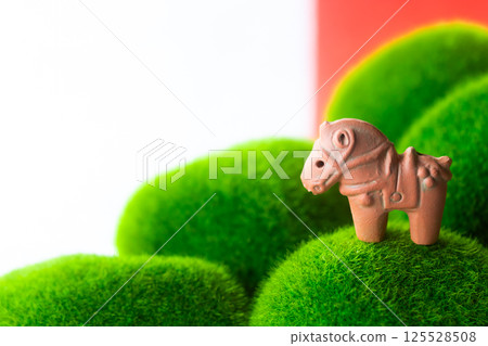 2026 New Year's Card Material: Year of the Horse, Haniwa Horse and Green Tomb 2026 New Year's Card Material: Year of the Horse, Haniwa Horse and Green Tomb 125528508