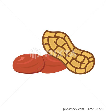 peanut cartoon vector element design template peanut cartoon vector element design template 125528770