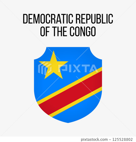Congo Vector Flag. Congo Flag for Independence Day. Vector Flag Template. 125528802
