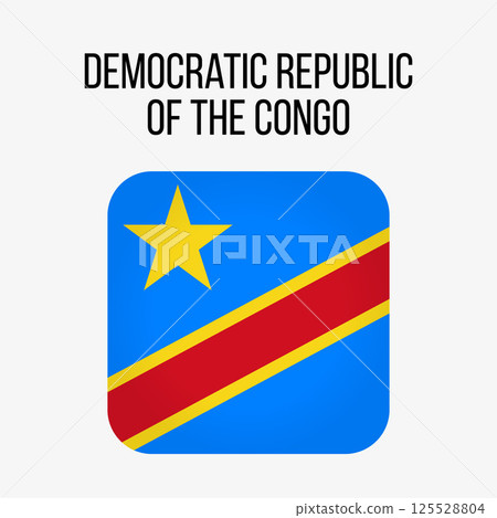 Congo Vector Flag. Congo Flag for Independence Day. Vector Flag Template. 125528804