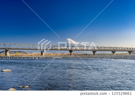 Fuji and the bullet train 125529661
