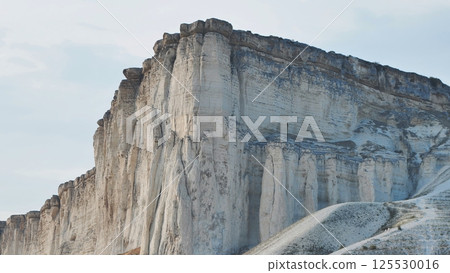 White rock Ak-Kaya dominating the landscape near Belogorsk, Crimea White rock Ak-Kaya dominating the landscape near Belogorsk, Crimea 125530016