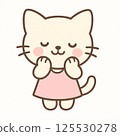 Illustration of a happy cat 125530278
