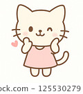 Winking cat illustration 125530279