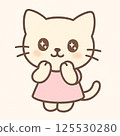 Illustration of a cat with sparkling eyes 125530280