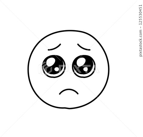 含淚的Emoji表情-簡單可愛的手繪含淚哭臉設計素材 含淚的Emoji表情-簡單可愛的手繪含淚哭臉設計素材 125530451