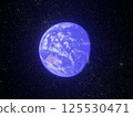 Blue Earth floating in space 125530471