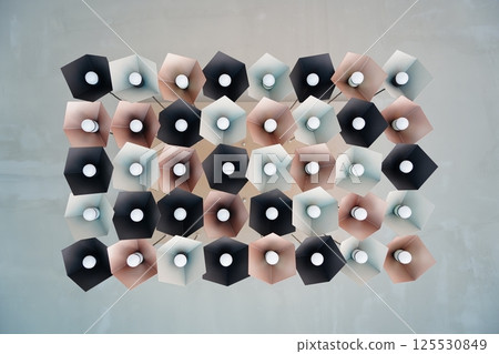 Hexagonal Lights in Various Colors 125530849