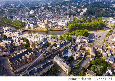 Scenic view of the city of Lannion in the Brittany region 125531061