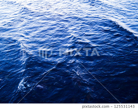 Aerial View of a Crystal clear sea water surface texture. View from above Natural blue background. Turquoise ripple water reflection in tropical beach. Blue ocean wave. Summer sea. Top view. Aerial Aerial View of a Crystal clear sea water surface texture. View from above Natural blue background. Turquoise ripple water reflection in tropical beach. Blue ocean wave. Summer sea. Top view. Aerial 125531143