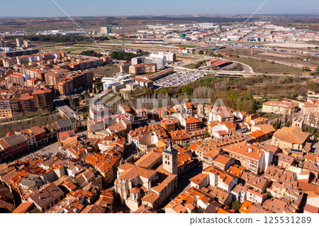 Aerial view of Spanish city of Aranda de Duero Aerial view of Spanish city of Aranda de Duero 125531289