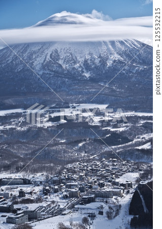 View of Mt. Yotei from the center course of Niseko Tokyu Grand Hirafu slope View of Mt. Yotei from the center course of Niseko Tokyu Grand Hirafu slope 125532215