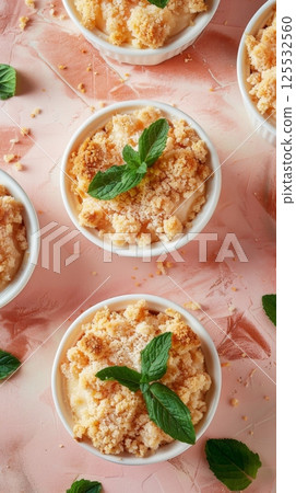 American cobblers and crumbles cream pastry snack dessert 125532560