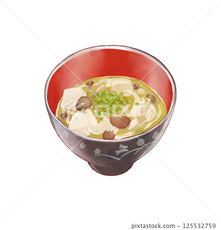 味噌湯、豆腐、姬菇 125532759