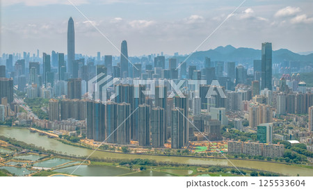 Shenzhen skyline cityscape on April 20, 2025 125533604