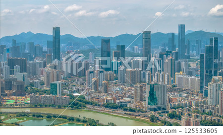 Shenzhen skyline cityscape on April 20, 2025 125533605
