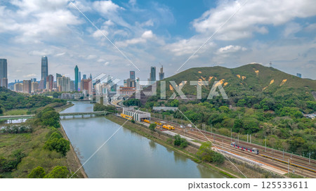 Ng Tung River in motion, hong kong April 20, 2025 Ng Tung River in motion, hong kong April 20, 2025 125533611